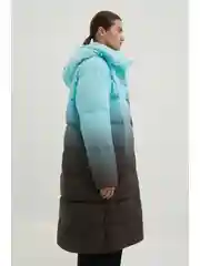 Розовый пальто утепленное с утиным пухом