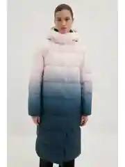Розовый пальто утепленное с утиным пухом