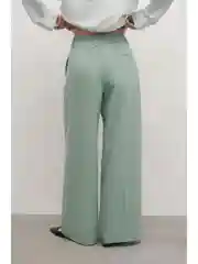 Зеленый брюки палаццо со стрелками