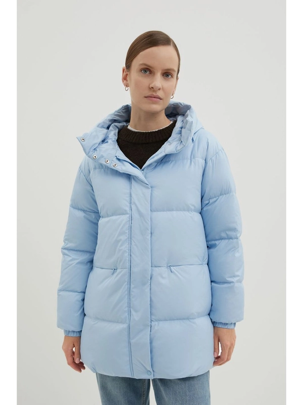 Стеганый пуховик oversize силуэта