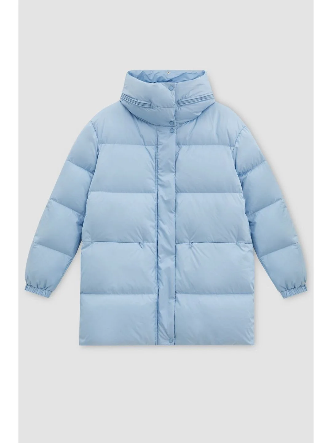 Стеганый пуховик oversize силуэта