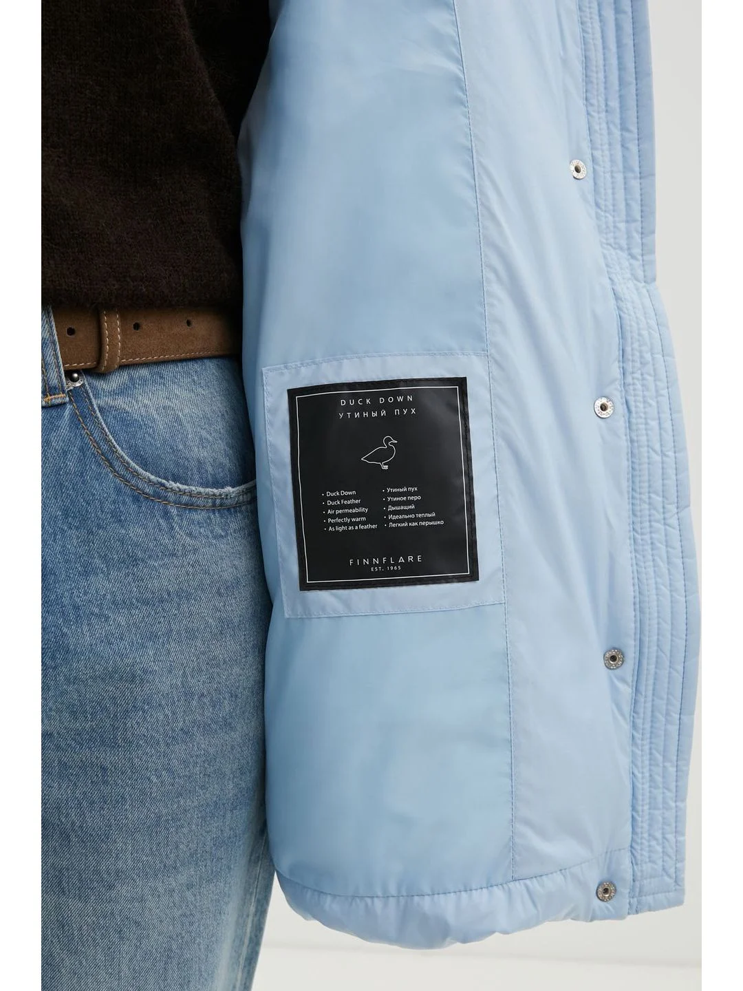 Стеганый пуховик oversize силуэта