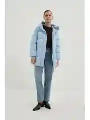 Стеганый пуховик oversize силуэта