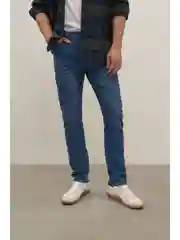 Синий джинсы slim fit мужские