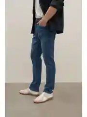 Синий джинсы slim fit мужские