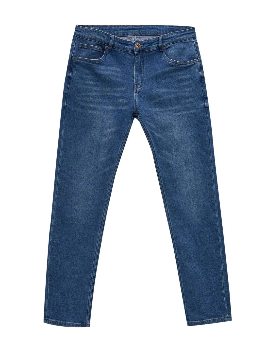 Синий джинсы slim fit мужские
