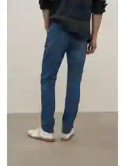 Синий джинсы slim fit мужские