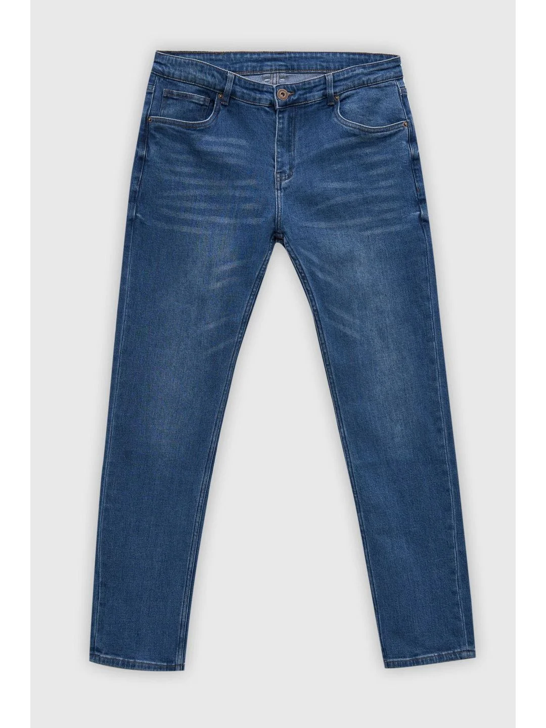 Синий джинсы slim fit мужские