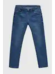 Синий джинсы slim fit мужские