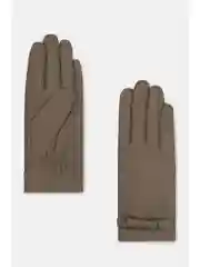 Бежевый женские перчатки из кожи