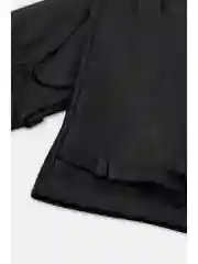 Черный женские перчатки из кожи