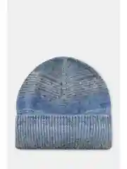 Синий шапка с шерстью