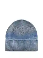 Синий шапка с шерстью