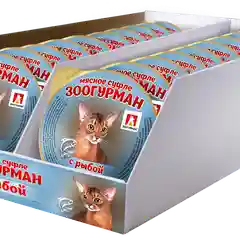 Влажный корм для кошек СуфлеЗООГУРМАН с рыбой д/к ламистеры100г*20шт
