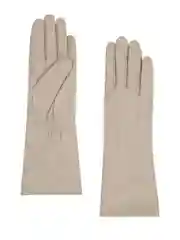 Бежевый перчатки из натуральной кожи