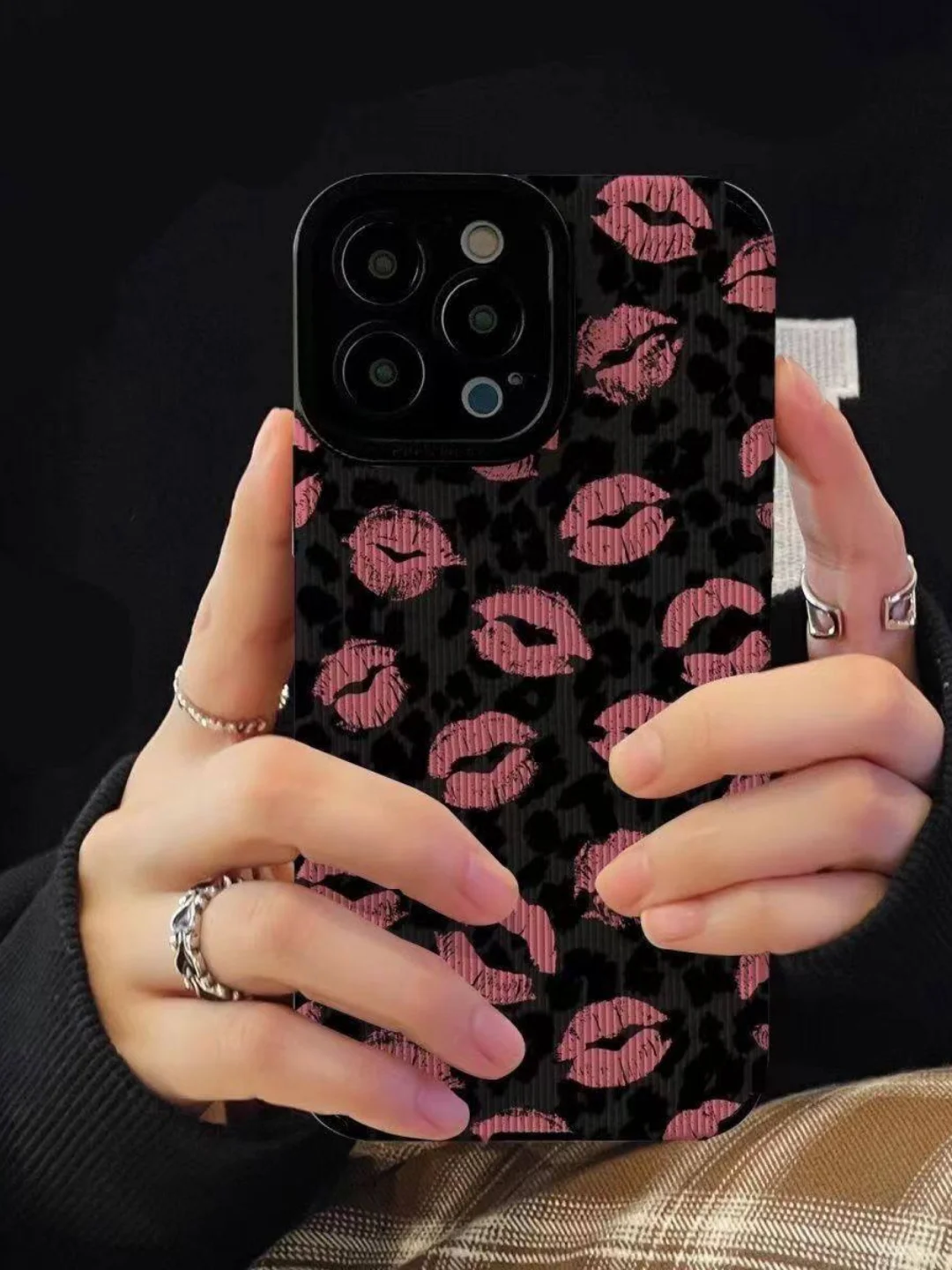 Синий меланж apple iPhone 15 Pro Max, Айфон 15 про макс чехол матовый объемный с принтом для iPhone 15