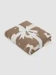 Плед Arya Хлопок 127x152 Cheerful Reindeers Светло-коричневый, Белый