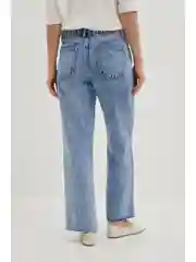 Голубой джинсы straight fit женские