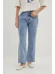 Голубой джинсы straight fit женские