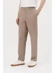 Бежевый прямые брюки из хлопка