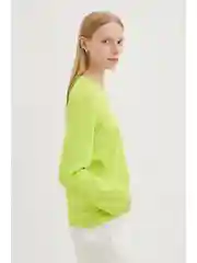 Салатовый футболка с длинным рукавом