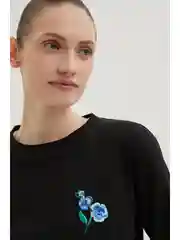 Черный футболка с длинным рукавом