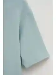 Голубой поло на молнии