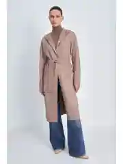 Кардиган из шерсти с поясом