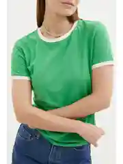 Футболка из хлопка с отделкой