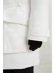 Белый пальто утепленное с утиным пухом