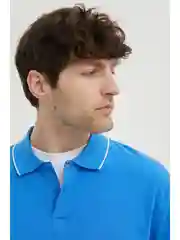 Белый поло из хлопка свободного кроя