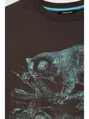 Коричневый футболка с коротким рукавом мужская