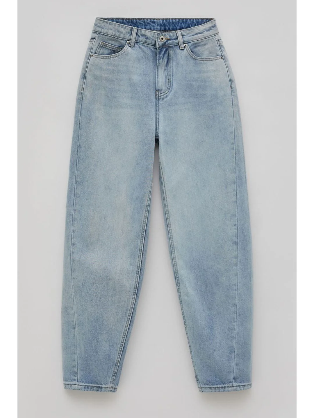 Голубой джинсы baggy fit женские