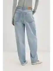 Голубой джинсы baggy fit женские