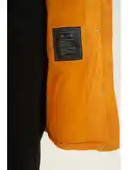 Оранжевый стеганое утепленное пальто oversize силуэта