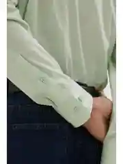 Мятный рубашка из хлопка прямого кроя