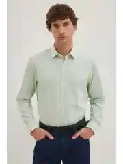 Мятный рубашка из хлопка прямого кроя