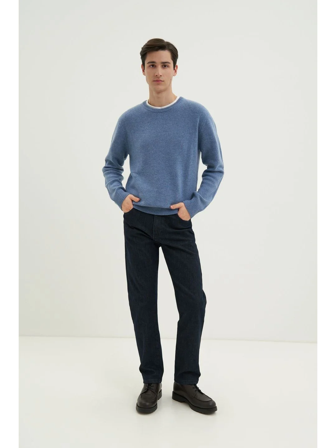 Утепленные джинсы straight fit мужские