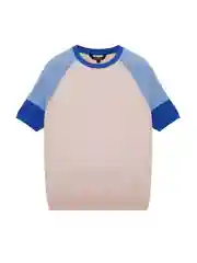 Розовый джемпер с укороченным рукавом