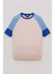 Розовый джемпер с укороченным рукавом