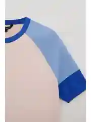 Розовый джемпер с укороченным рукавом