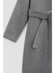 Серый пальто oversize силуэта с шерстью