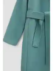 Зеленый пальто oversize силуэта с шерстью