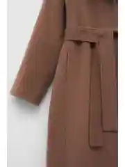 Коричневый пальто oversize силуэта с шерстью