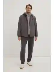 Серый ветровка из хлопка