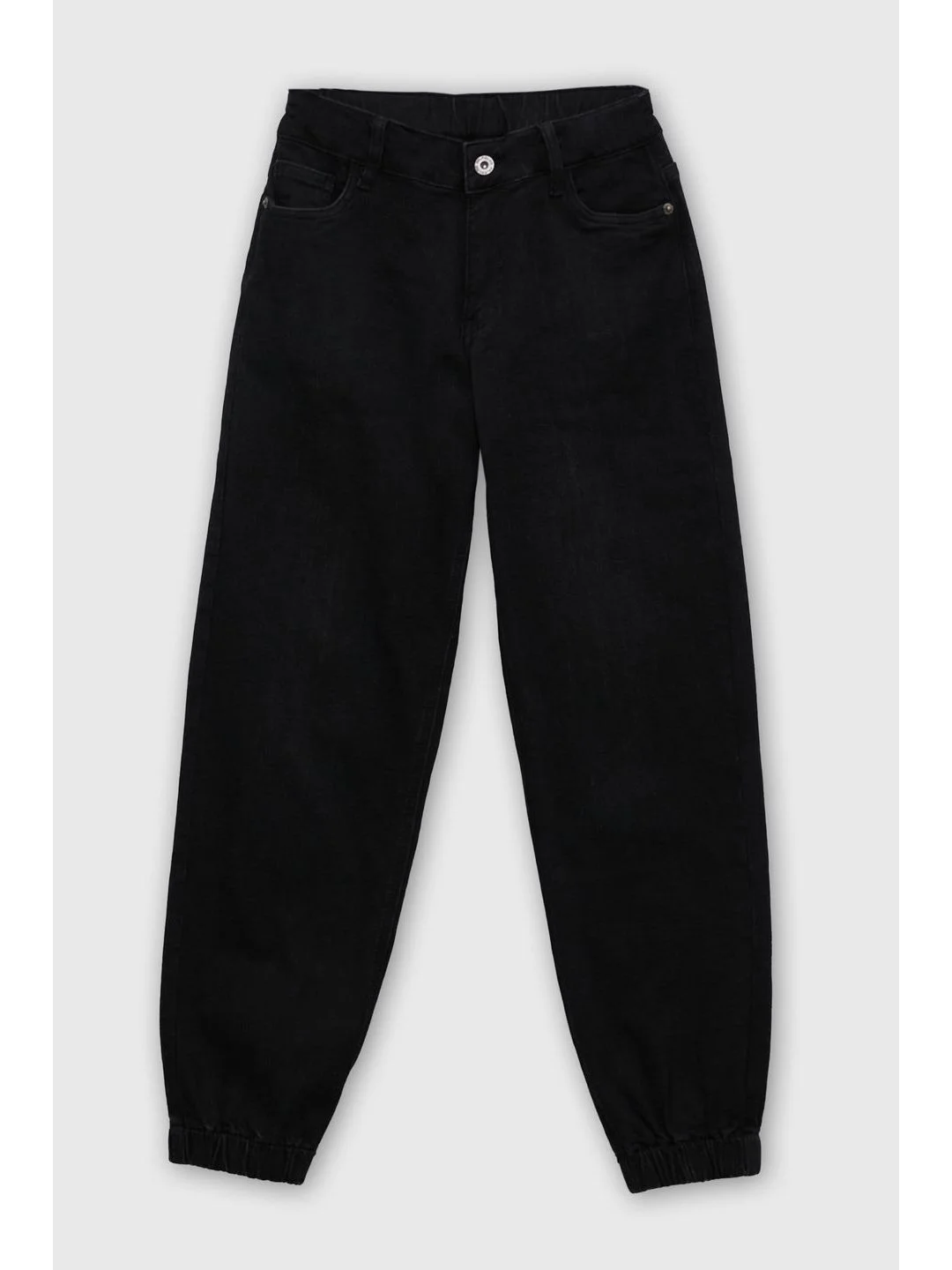 Черный утепленные джинсы jogger fit женские