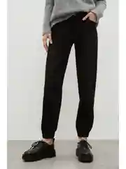 Черный утепленные джинсы jogger fit женские