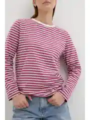Фиолетовый базовый лонгслив из хлопка