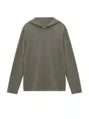Серый худи с капюшоном из хлопка