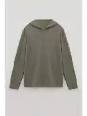 Серый худи с капюшоном из хлопка